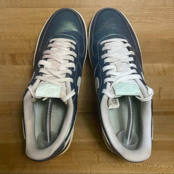 Nike Air Force 1 Fresh Mint 823511-301 Iridescent Metallic Shoes '07 LV1 Size 10 - Picture 5 of 7